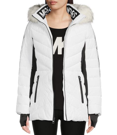 michael kors white women's coat|Michael Kors women's fitted jackets.